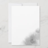 水彩洗浄 |グレー結婚の招待状 招待状 (裏面)