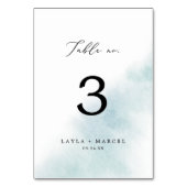 水彩洗浄 |テーブル番号（青） テーブルナンバー (裏面)