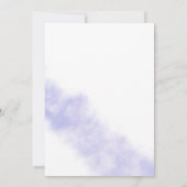 水彩洗浄 |パープルウェディングレセプション 招待状 (裏面)