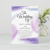 水彩洗浄 |パープルザ結婚式招待状 招待状 (スタンド正面)