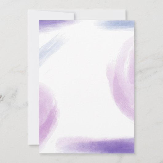 水彩洗浄 |パープルザ結婚式招待状 招待状 (裏面)