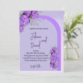 水彩洗浄 |パープルザ結婚式招待状 招待状 (スタンド正面)