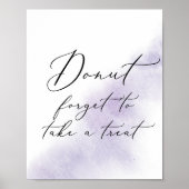 水彩洗浄 |パープルドーナツ結婚の好意 ポスター (正面)