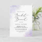 水彩洗浄 |パープルブライダルブランチ 招待状 (スタンド正面)