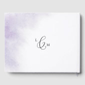 水彩洗浄 |パープルモノグラム結婚バック ゲストブック (裏面)