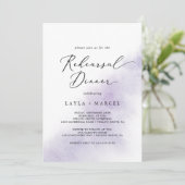 水彩洗浄 |パープルリハーサルディナー 招待状 (スタンド正面)