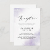 水彩洗浄 |パープル披露宴挿入カード エンクロージャーカード (正面/裏面)