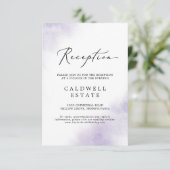 水彩洗浄 |パープル披露宴挿入カード エンクロージャーカード (スタンド正面)