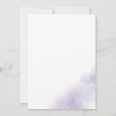 水彩洗浄 |パープル結婚・ザ・オブ・ザ・オブ・ザ・オブ 招待状 (裏面)