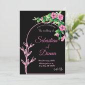 水彩洗浄 |パープル結婚・ザ・招待状 招待状 (スタンド正面)