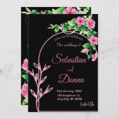 水彩洗浄 |パープル結婚・ザ・招待状 招待状 (正面/裏面)