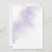 水彩洗浄 |パープルSweet sixteen誕生日 招待状 (裏面)