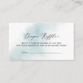 水彩洗浄 |ブルーベビーシャワーおむつラッフル エンクロージャーカード (正面)