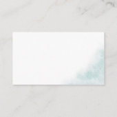 水彩洗浄 |ブルー結婚のウェブサイト エンクロージャーカード (裏面)