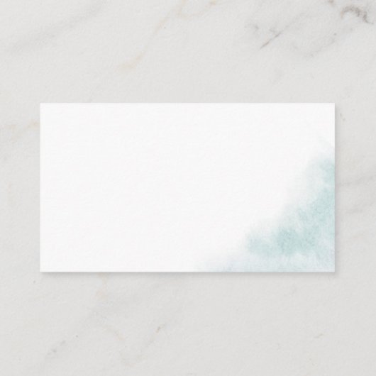 水彩洗浄 |ブルー結婚のウェブサイト エンクロージャーカード (裏面)