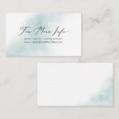 水彩洗浄 |ブルー結婚のウェブサイト エンクロージャーカード (正面/裏面)