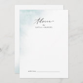 水彩洗浄 |ブルー結婚ズ アドバイスカード (正面/裏面)