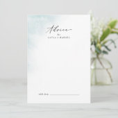 水彩洗浄 |ブルー結婚ズ アドバイスカード (スタンド正面)