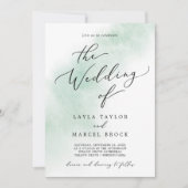 水彩洗浄 |全体が一つの結婚環境 招待状 (正面)