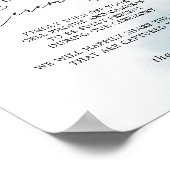 水彩洗浄 |接続されていない青い式のサイン ポスター (角)