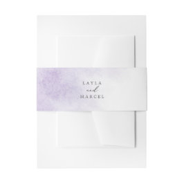 水彩洗浄 |紫の新婦結婚の 招待状ベリーバンド