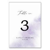 水彩洗浄 |紫色のテーブル番号 テーブルナンバー (正面)