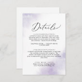 水彩洗浄 |紫色の詳細エンクロージャカード エンクロージャーカード (正面/裏面)