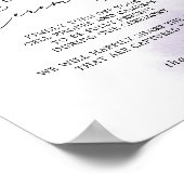 水彩洗浄 |紫色の非接続式のサイン ポスター (角)