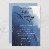 水彩洗浄 |結婚式招待状 招待状 (正面/裏面)