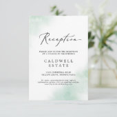 水彩洗浄 |緑の披露宴挿入カード エンクロージャーカード (スタンド正面)