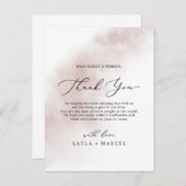 水彩洗浄 |赤面ありがとう披露宴カード ポストカード (正面/裏面)