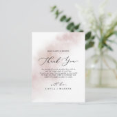 水彩洗浄 |赤面ありがとう披露宴カード ポストカード (スタンド正面)