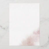 水彩洗浄 |赤面とシルバー結婚フォイル 箔招待状 (裏面)