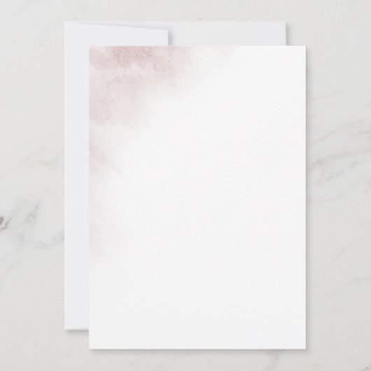 水彩洗浄 |赤面のベビーシャワー 招待状 (裏面)