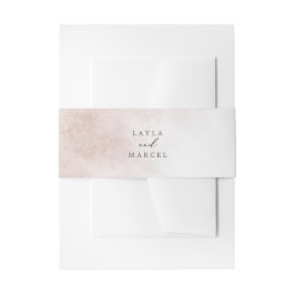 水彩洗浄 |赤面の新婦結婚と新郎 招待状ベリーバンド