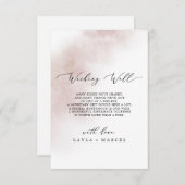 水彩洗浄 |赤面ウィッシングウェルカード エンクロージャーカード (正面/裏面)