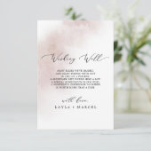 水彩洗浄 |赤面ウィッシングウェルカード エンクロージャーカード (スタンド正面)