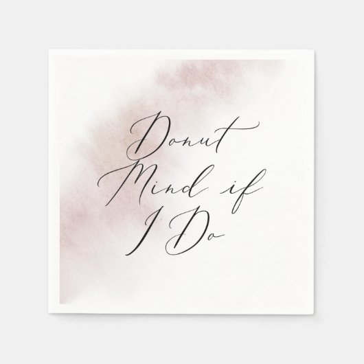 水彩洗浄 |赤面ドナッもしト私は行う スタンダードカクテルナプキン (正面)