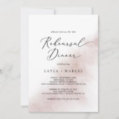 水彩洗浄 |赤面リハーサルディナー 招待状 (正面)