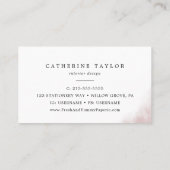 水彩洗浄 |赤面名刺 名刺 (裏面)