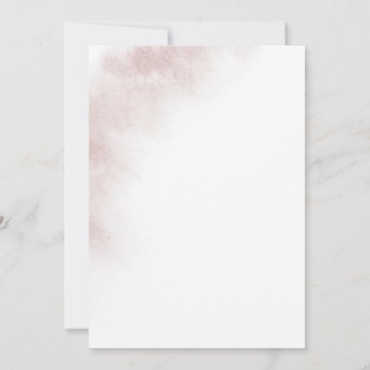 水彩洗浄 |赤面 招待状 (裏面)