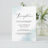 水彩洗浄 |青い披露宴挿入カード エンクロージャーカード (スタンド正面)