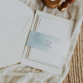 水彩洗浄 |青い新婦結婚の 招待状ベリーバンド