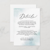 水彩洗浄 |青い詳細エンクロージャカード エンクロージャーカード (正面/裏面)