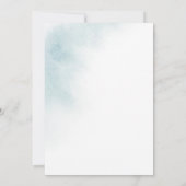 水彩洗浄 | Blue La Boda 結婚 De's 招待状 (裏面)
