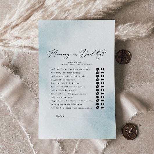 水彩洗浄 | Blue MommyまたはDaddy Game