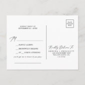 水彩洗浄 | Blue Song RSVPポストカード インビテーションポストカード (裏面)