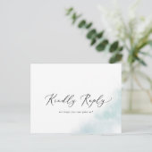 水彩洗浄 | Blue Song RSVPポストカード インビテーションポストカード (スタンド正面)