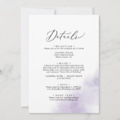 水彩洗浄 | Purple All In One 結婚's 招待状 (裏面)