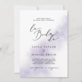 水彩洗浄 | Purple La Boda 結婚 De's 招待状 (正面)